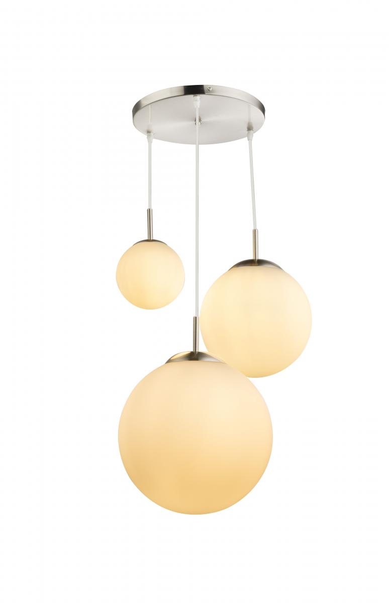 Globo Lighting - JOEL - Hängeleuchte Metall Nickel matt, 3x E27