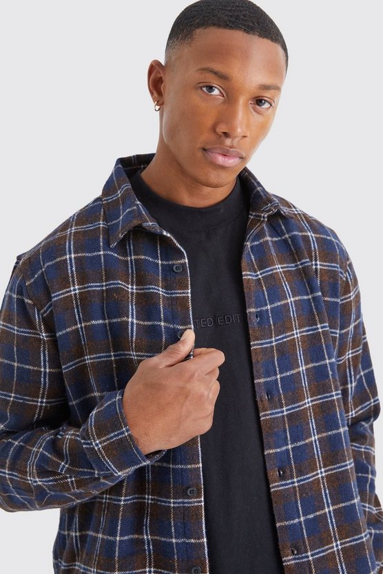 Long Sleeve Check Overshirt
