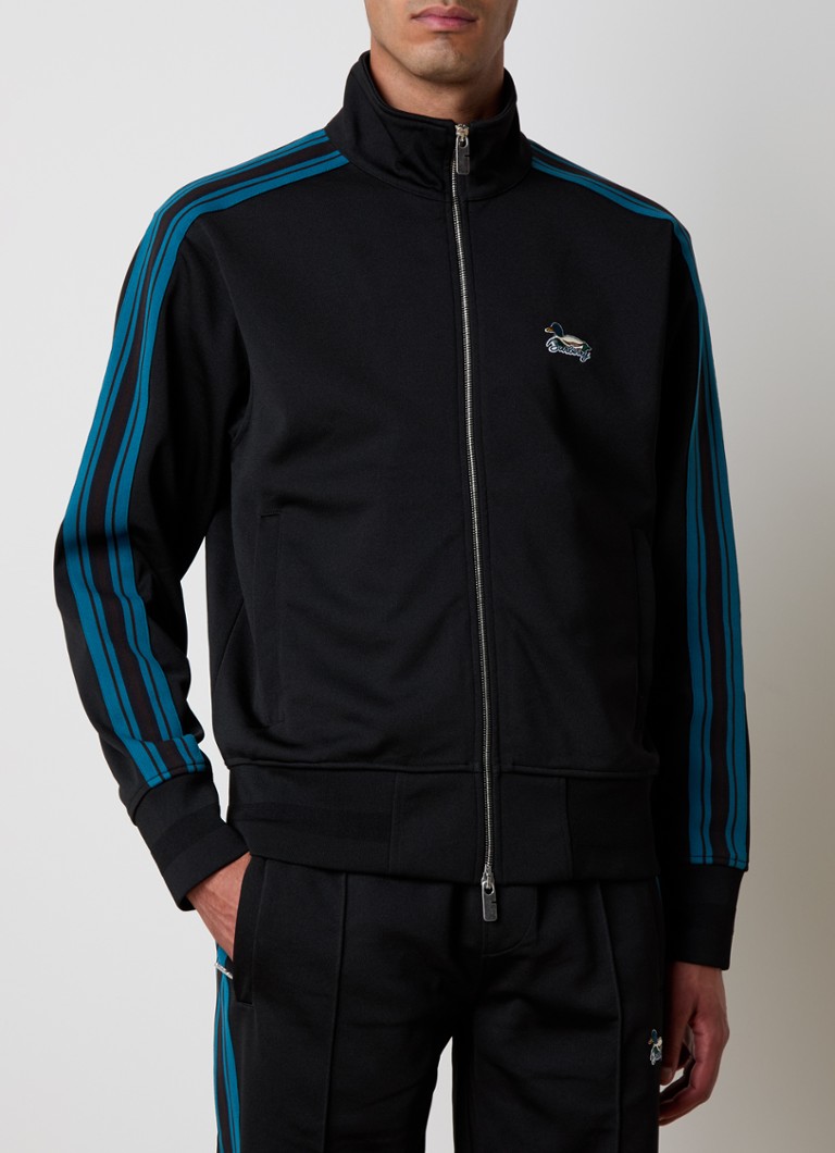 Burberry Track Jacket with logo embroidery and zip pockets