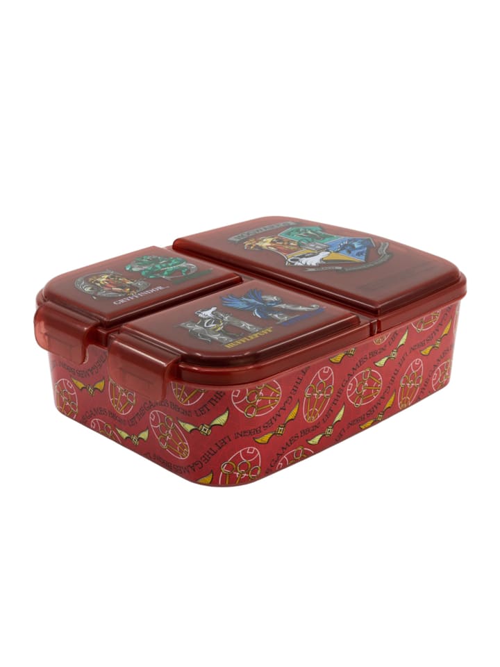 Harry Potter School Shields Kinder Premium Brotdose Lunchbox mit 3 Fächern in Rot günstig kaufen onesize