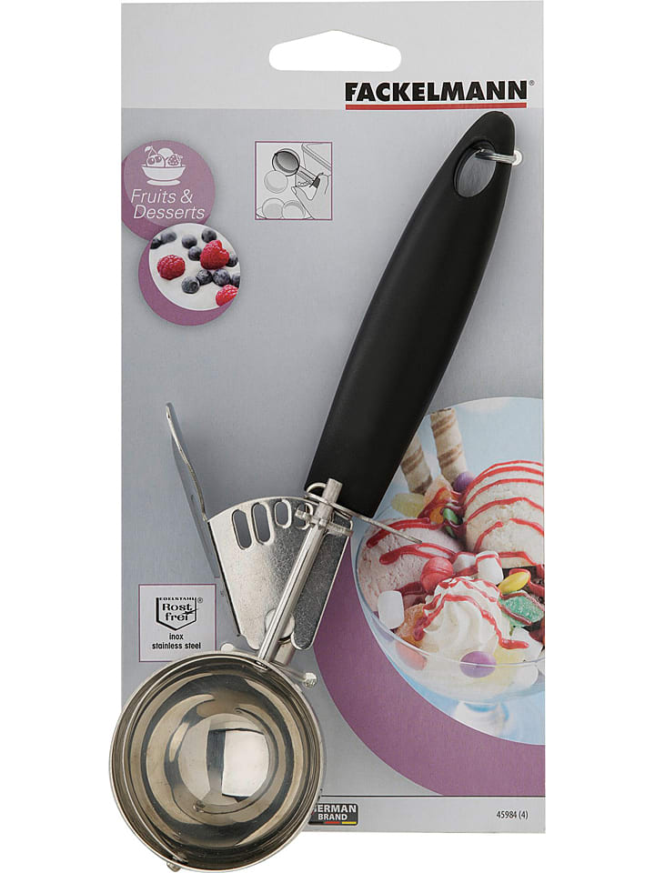 Fackelmann Eisportionierer in Schwarz/ Silber - (L)22 cm günstig kaufen onesize