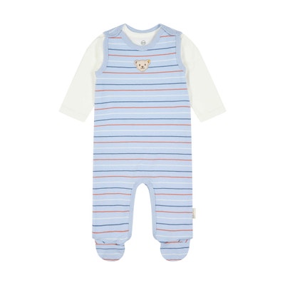 Set Strampler + T-Shirt langarm, hellblau für Jungs