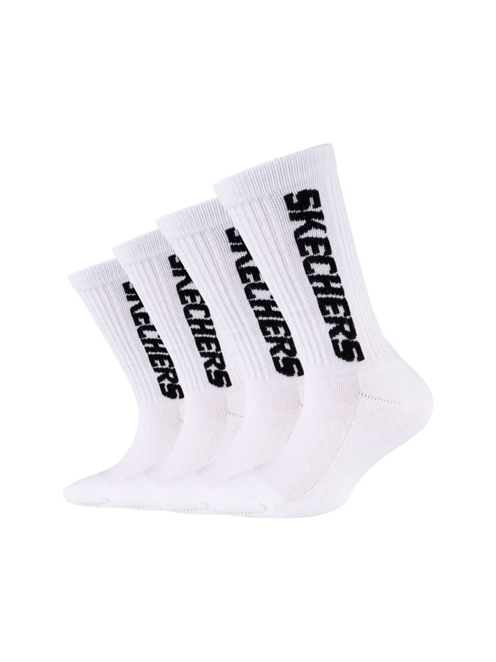 Skechers Tennissocken 4er Pack cushioned in Weiß günstig kaufen 27-30
