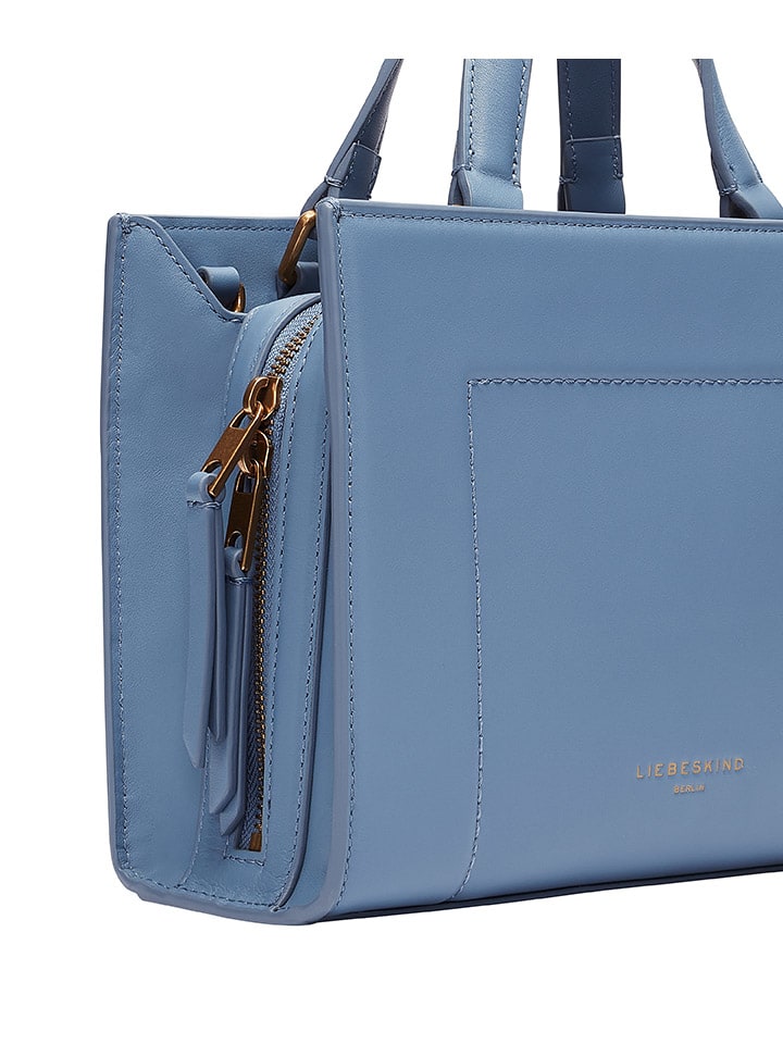 LIEBESKIND BERLIN Leder-Henkeltasche in Hellblau - (B)24 x (H)17,5 x (T)9,5 cm günstig kaufen onesize