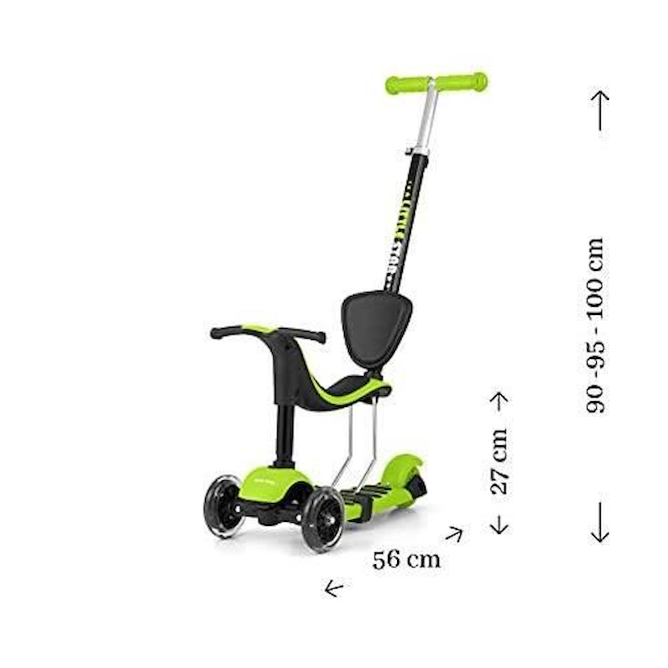 Milly Mally Little Star Trottinette Pousse-Pied 3 en 1 VERT vert