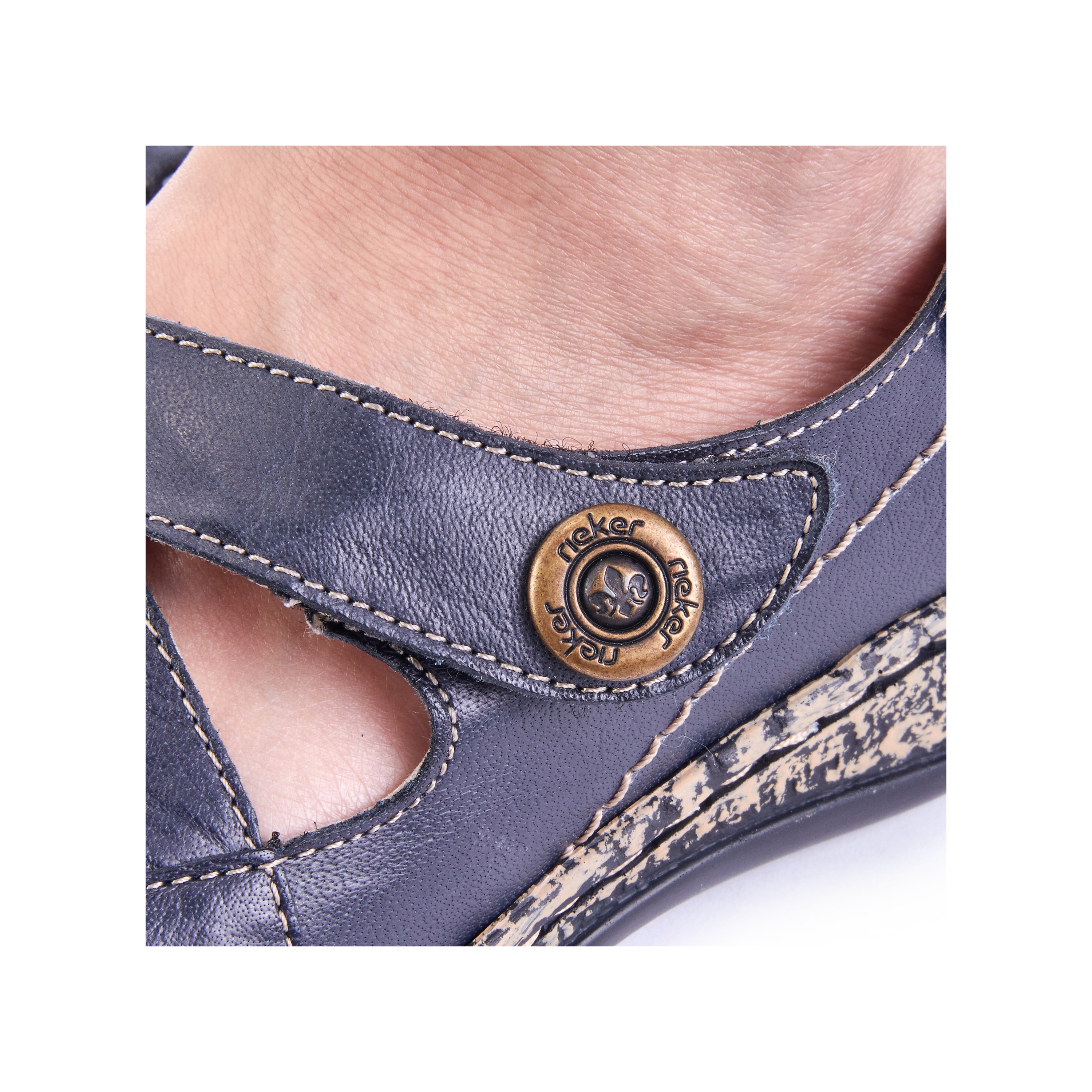 Rieker Damen Riemchensandalen marineblau