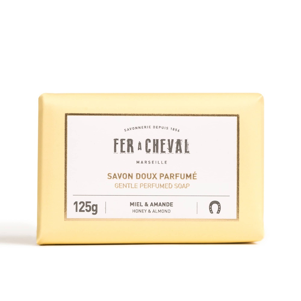 fer à cheval SAVON DOUX PARFUME -MIEL & AMANDE 125G Savon Solide