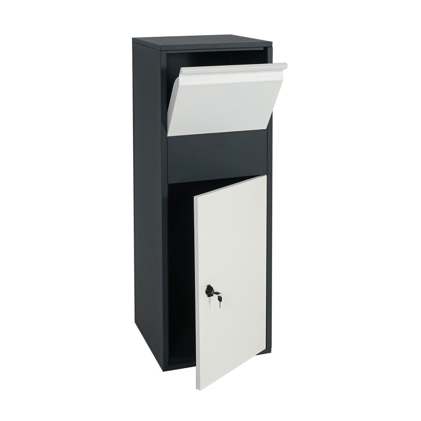 MCW Standbriefkasten MCW-G80-P (1-St), Am Boden fixierbar, Leichte Paketentnahme, Gewicht (ca): 24 kg