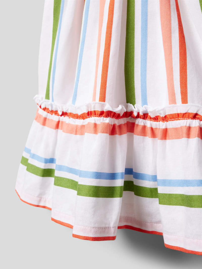 Kleid mit Streifenmuster in ecru