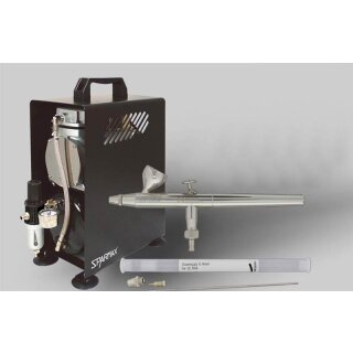Airbrush-Set Ultra Two in One + TC-610H inkl. Reinigungsstation, Düsenreinigungsset, Schlauch und Schnellkupplung