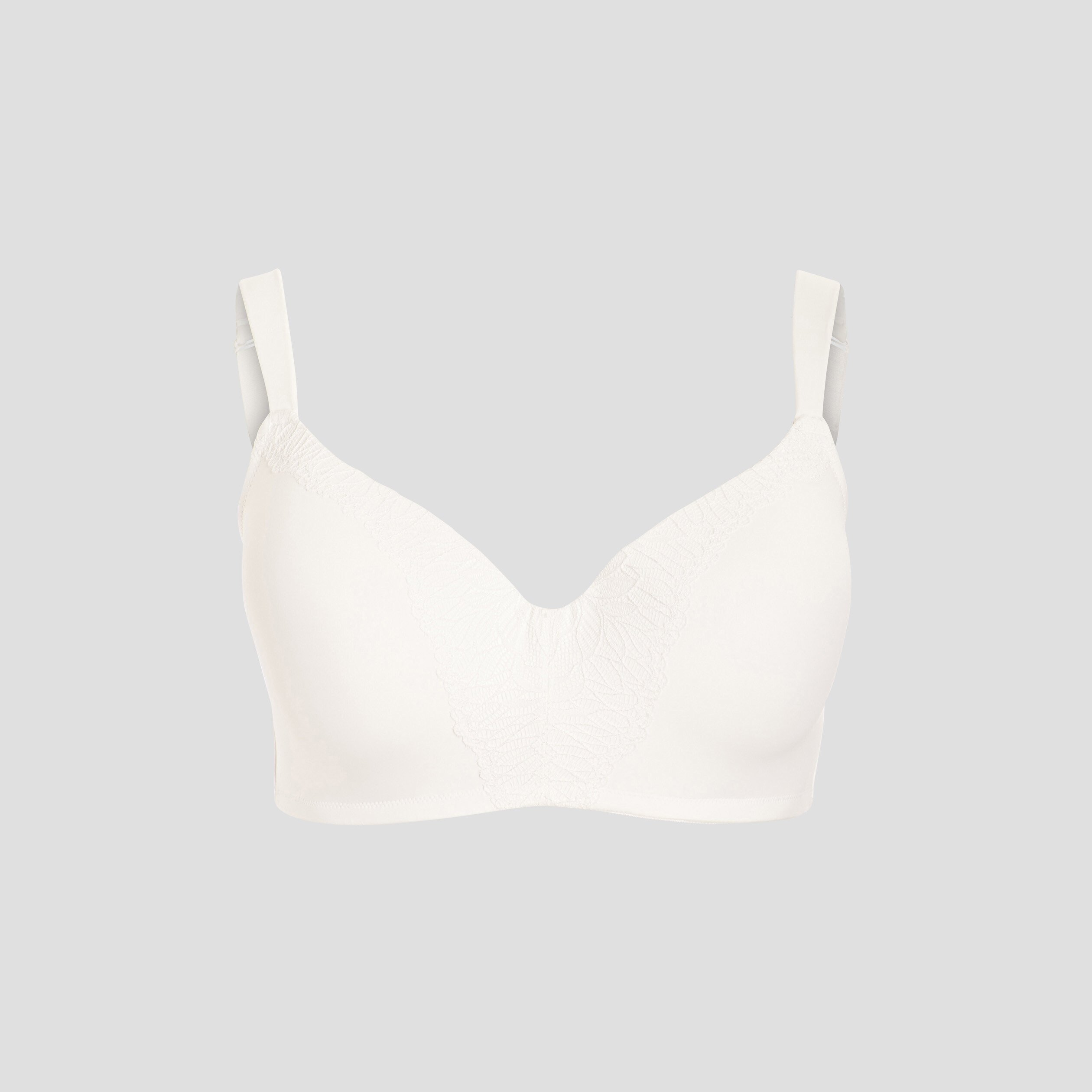 Soutien-gorge ampliforme microfibre blanc femme grande taille | La Halle