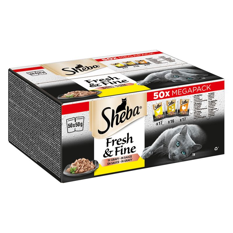 Multipack Sheba Fresh & Fine Frischebeutel 50 x 50 g | bitiba.de