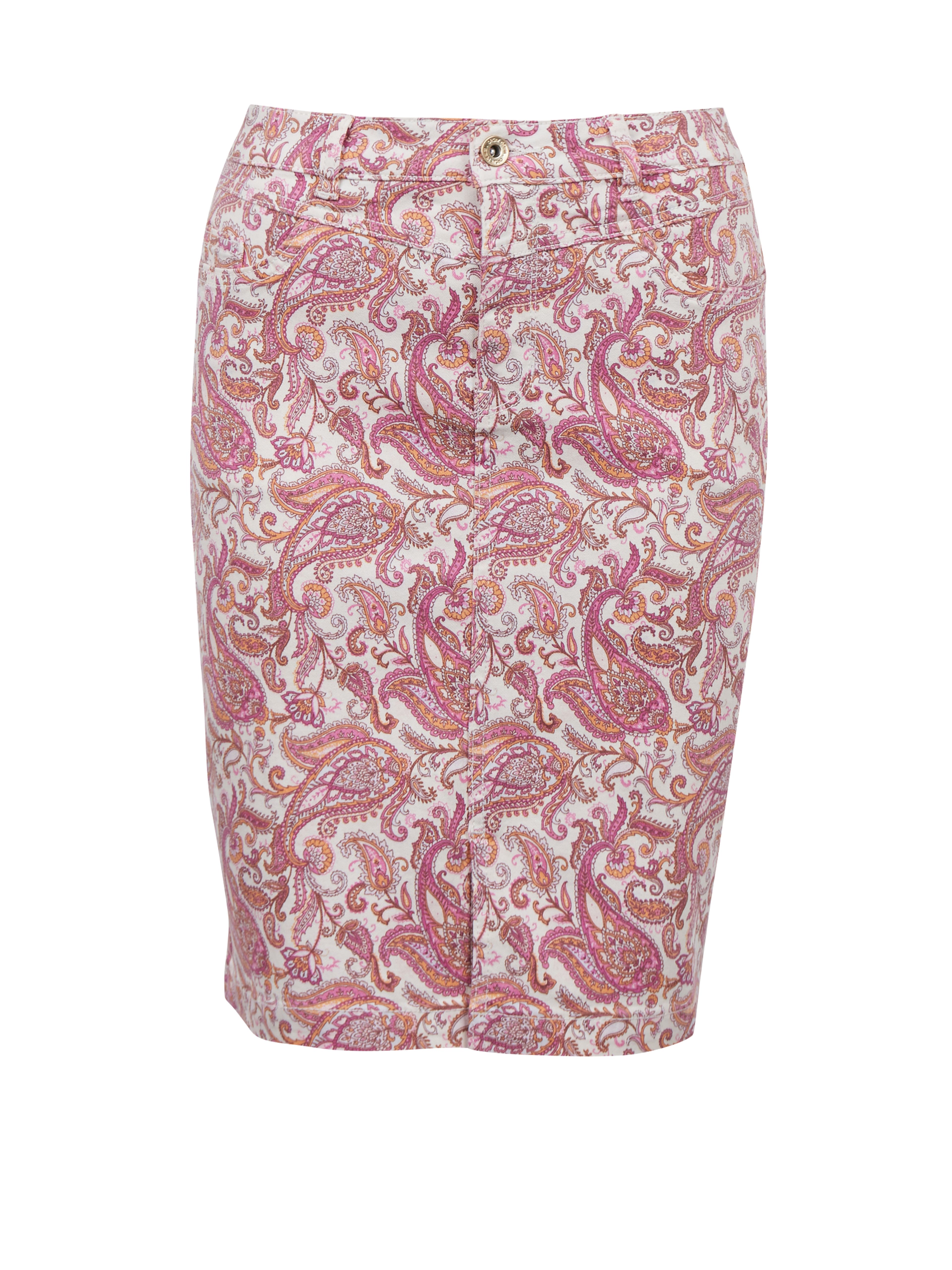 Rosa gemusterter Damen-Denimrock ORSAY