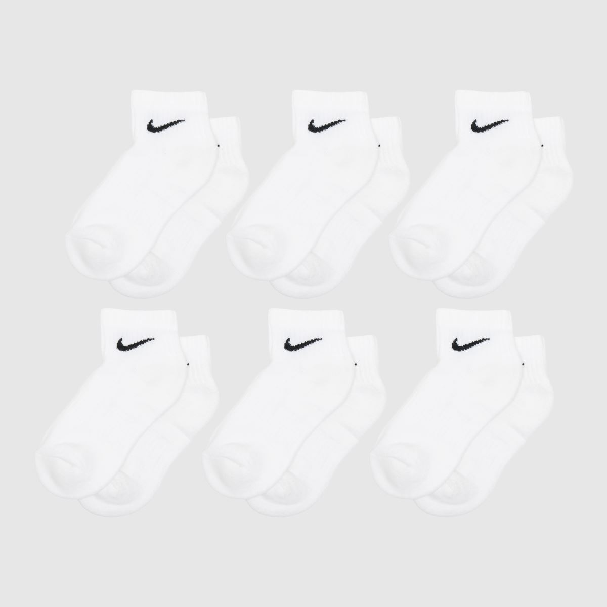 Nike vita och svarta vardagsstrumpor 6-pack