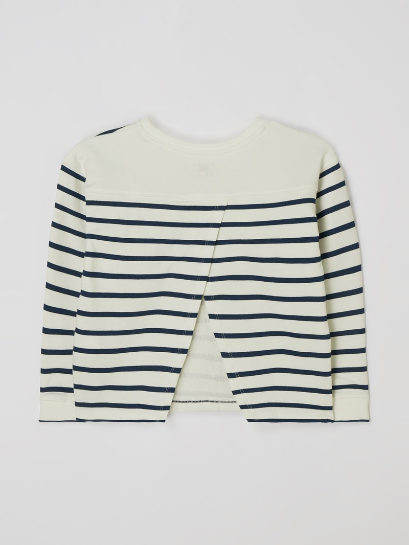 Sweatshirt mit Streifenmuster in offwhite