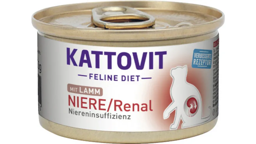 Kattovit Katzennassfutter Feline Diet Niere/Renal mit Lamm 85 g