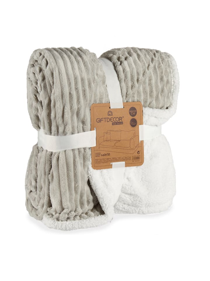 GIFTDECOR Winterdecke in grau günstig kaufen onesize