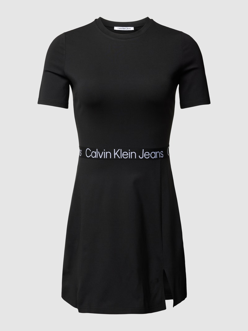 Minikleid mit Label-Detail Modell 'MILANO' in black