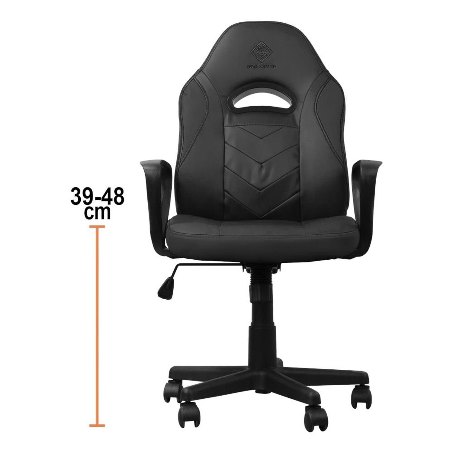 DELTACO Gaming-Stuhl DC110 Gaming Stuhl schwarz extra klein (kein Set), selbst nach langem Sitzen bequem inkl. 5 Jahre Herstellergarantie