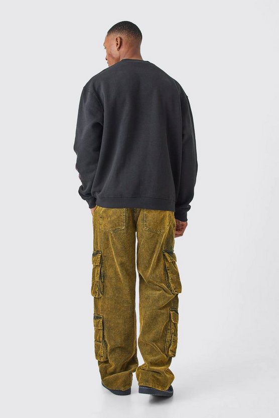 Oversize Sweatshirt mit Grafitti-Print