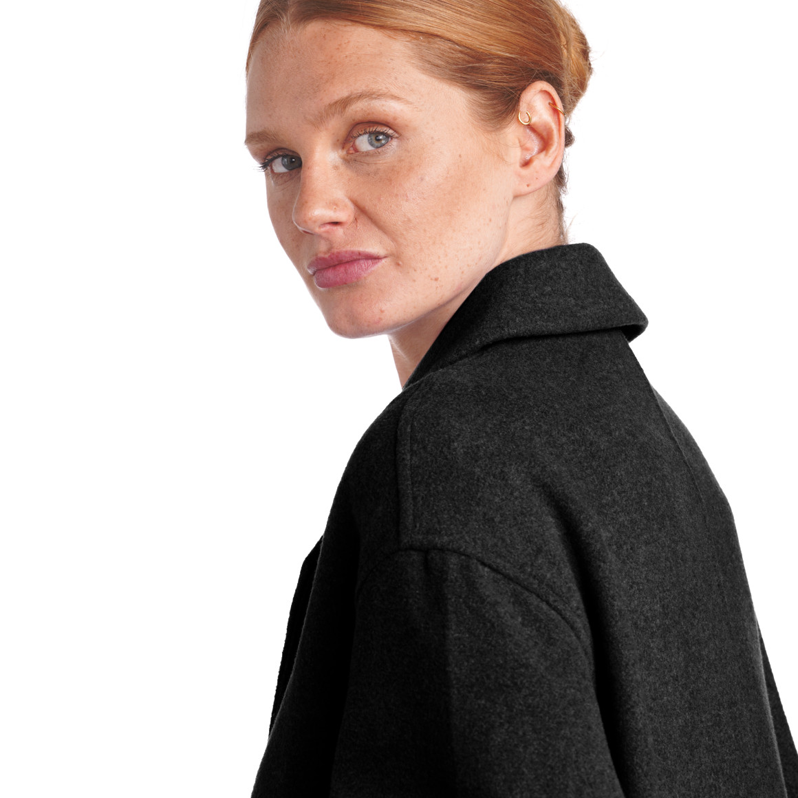Damen Mantel mit Wollanteil