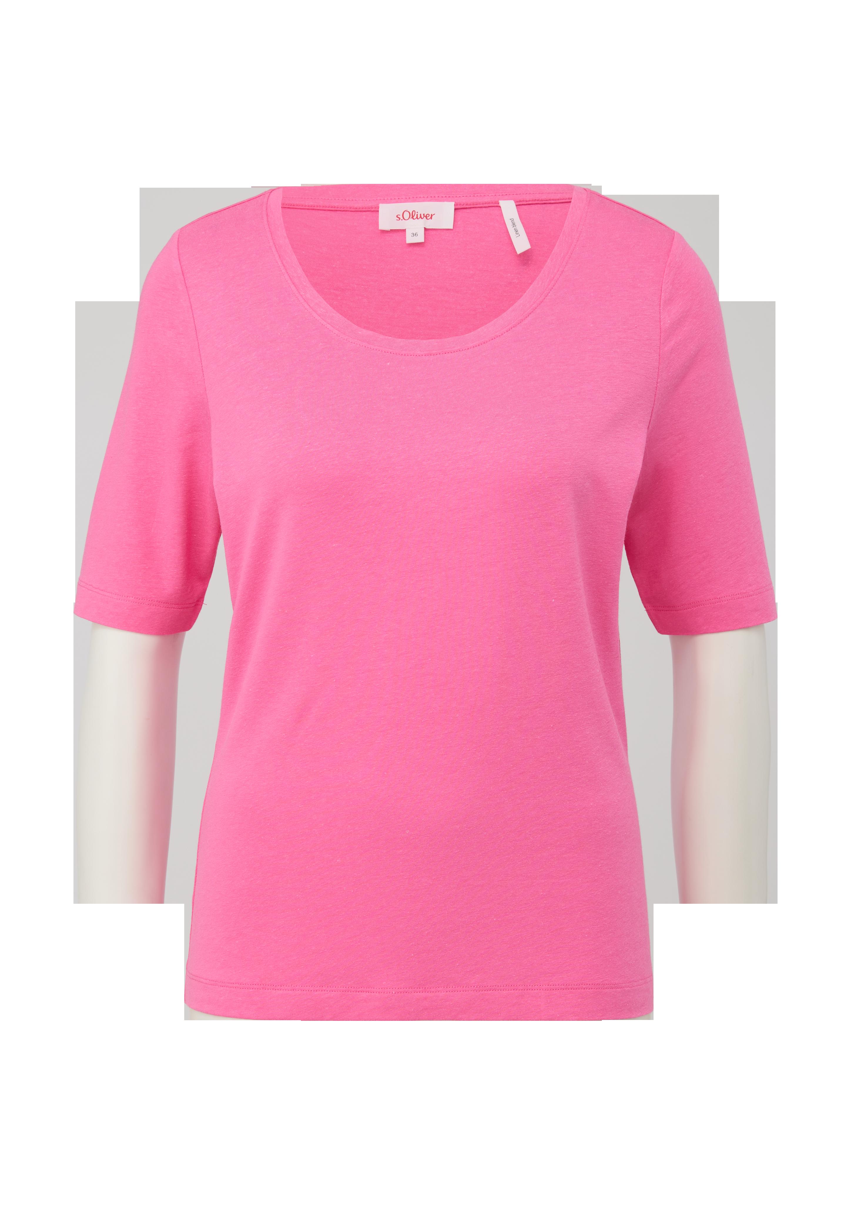 T-Shirt aus Viskosemix mit Leinen  2132318-4426