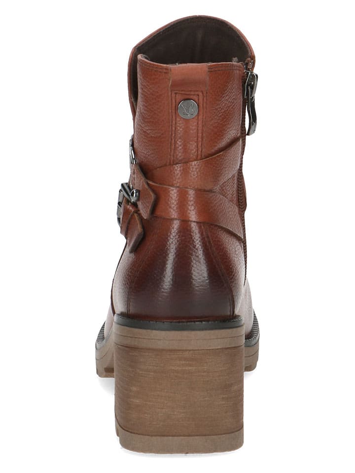 Caprice Leder-Stiefeletten in Braun günstig kaufen