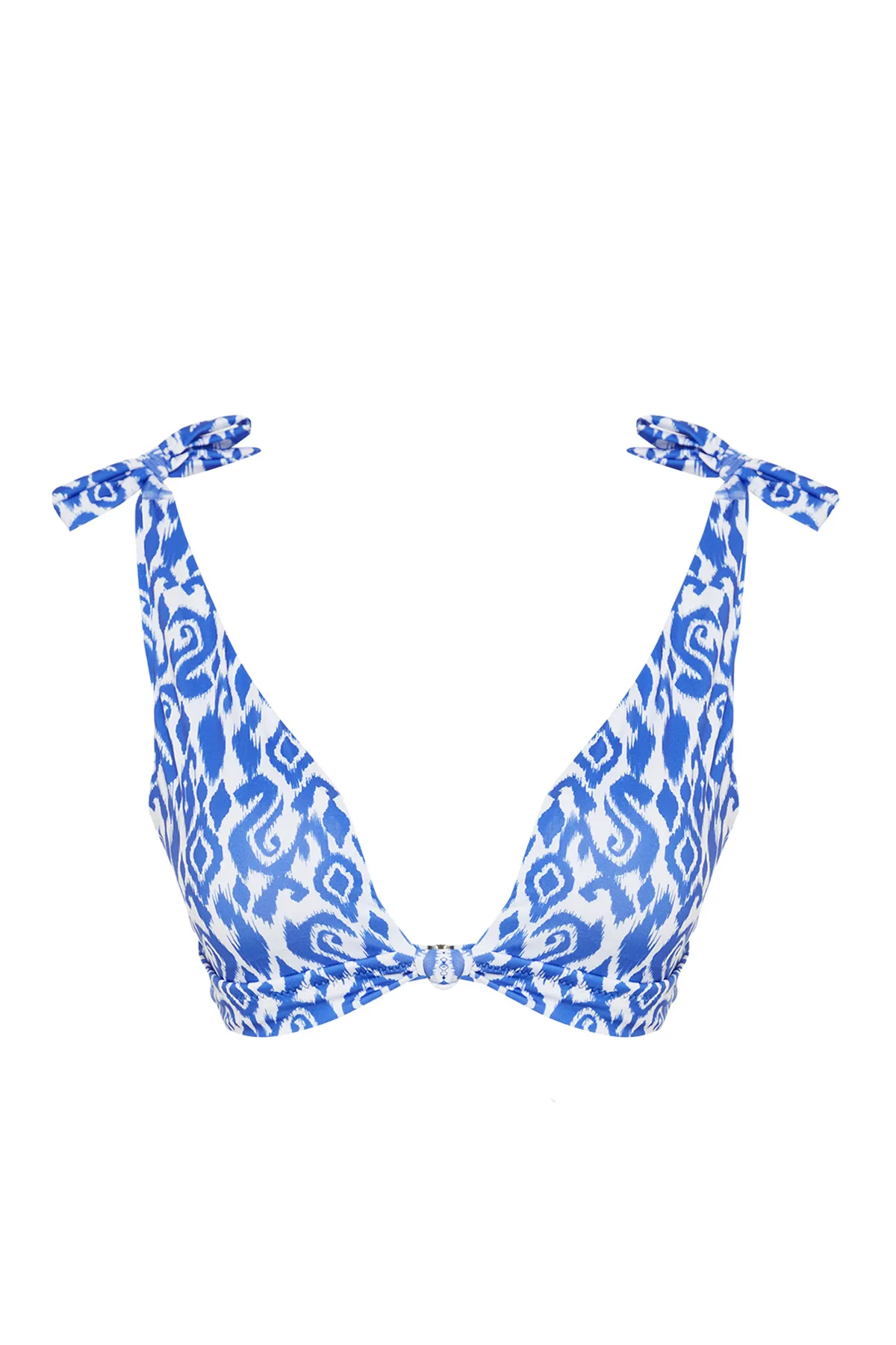 Trendyol Collection  Ethnisch gemustertes Bralet-Bikinioberteil mit Knoten TBESS24BU00155