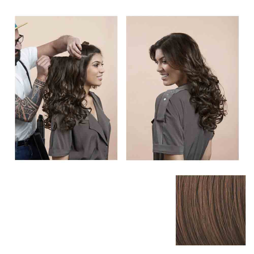 Hairdo Haarteil Clip in Wavy Extension R10 Chesnut 55cm