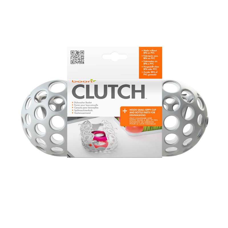 Panier lave-vaisselle Clutch gris pour accessoires de biberons Boon