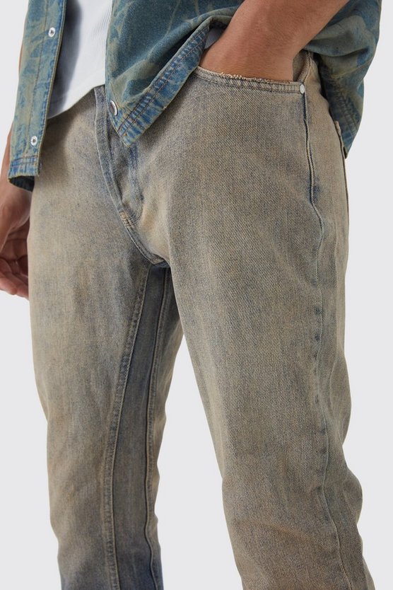 Tall Slim-Fit Schlagjeans mit Farbverlauf