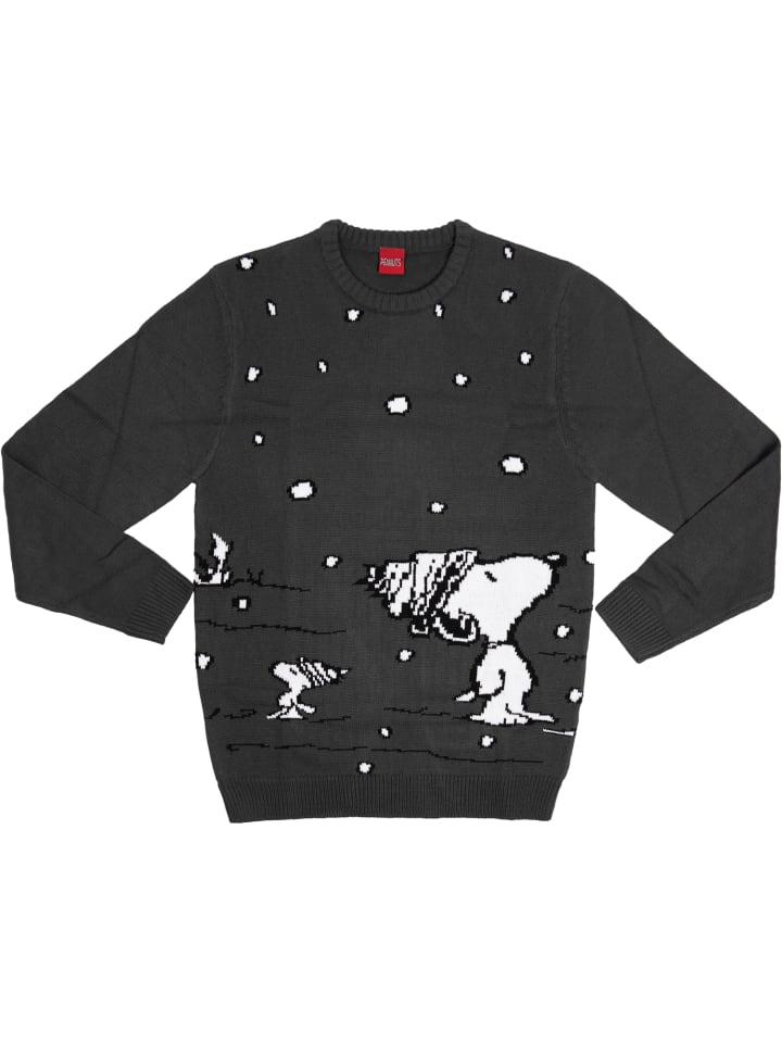 Snoopy The Peanuts Winterpullover- Snoopy in grau günstig kaufen