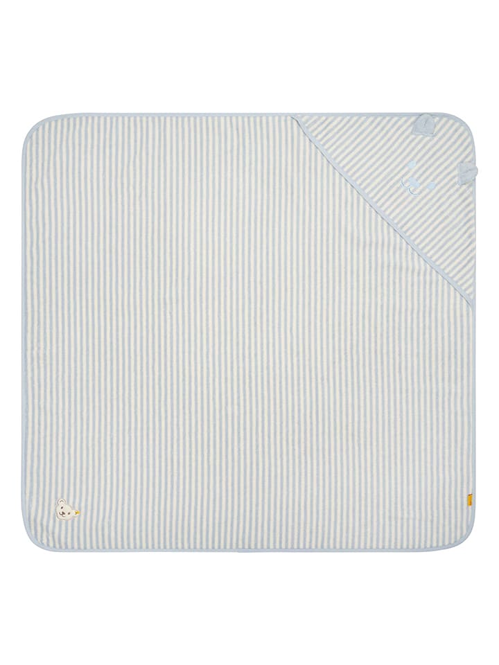 Steiff Kapuzenbadetuch in Hellblau - (L)36 x (B)44 cm günstig kaufen onesize