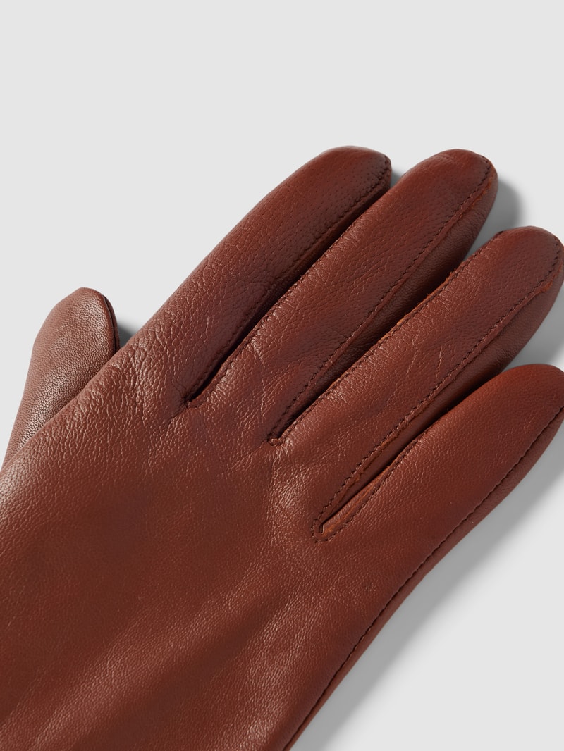 Lederhandschuhe aus echtem Leder in cognac