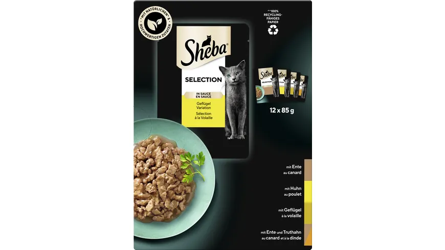 SHEBA® Selection in Sauce Geflügel Variation Portionsbeutel 1020 g
