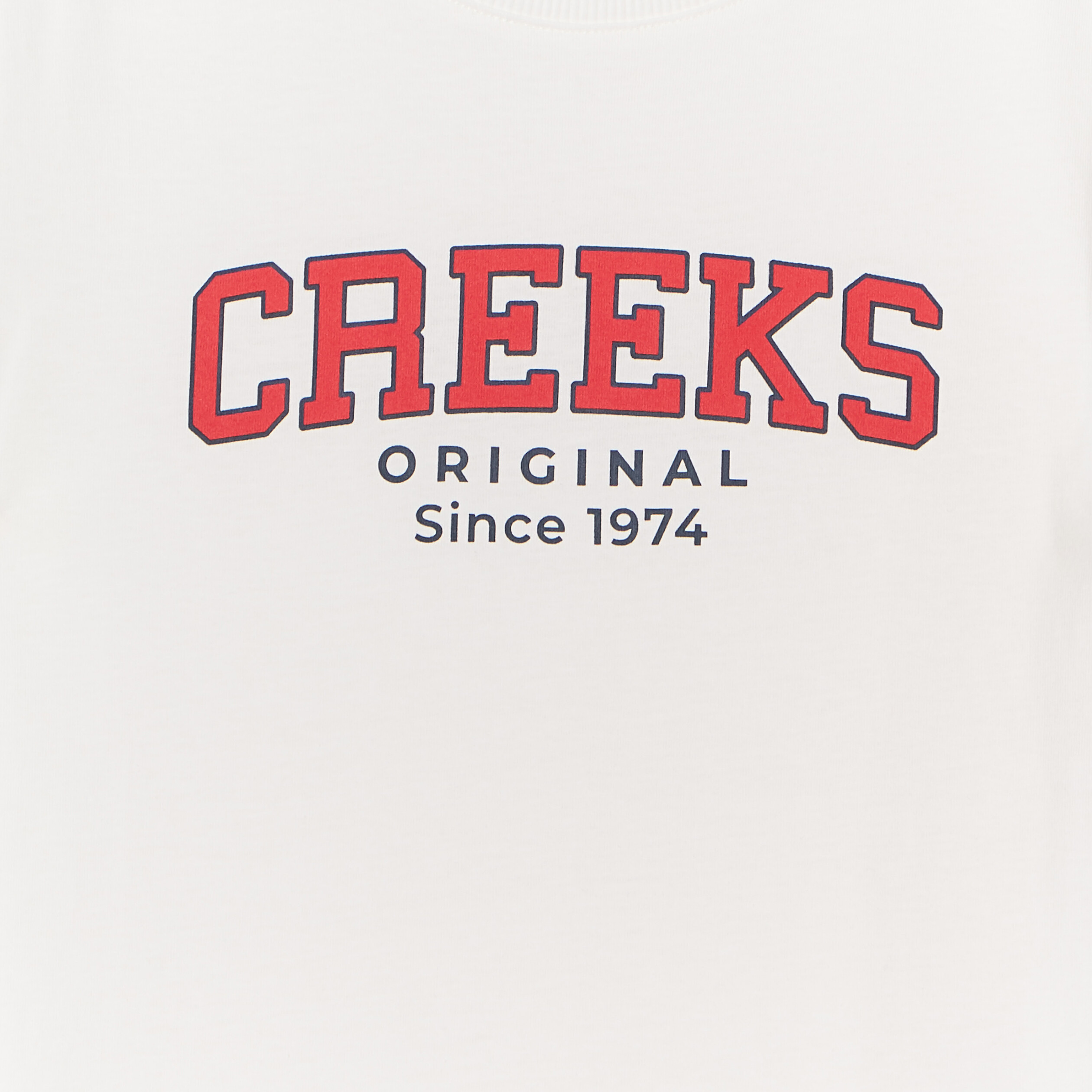 T-shirt manches courtes coton Creeks blanc garçon | La Halle
