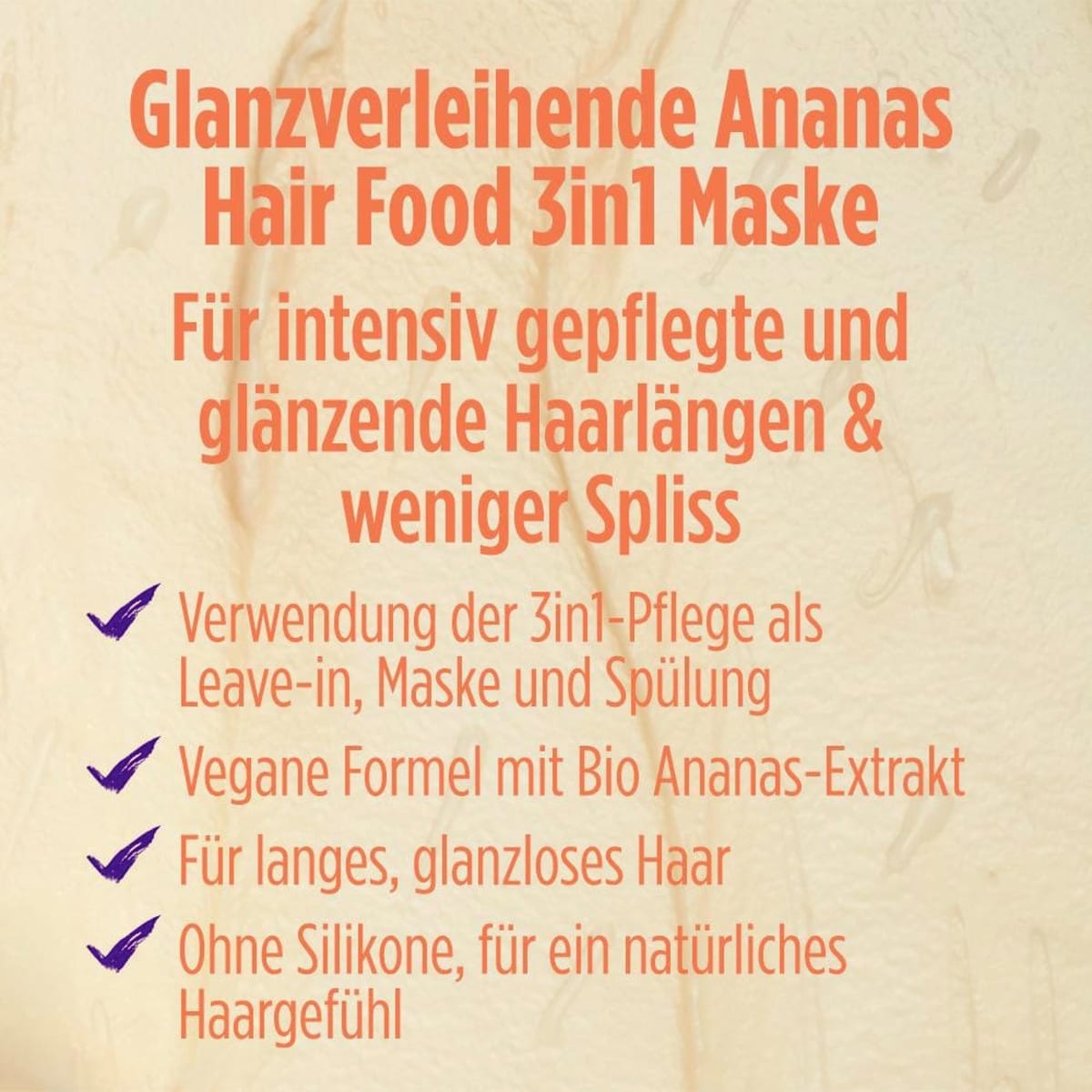 Haarkur Ananas Hair Food 3in1 Maske, 400 ml