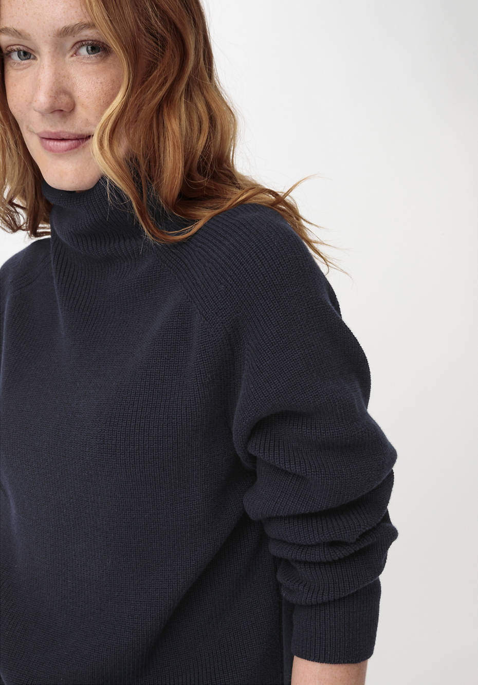 Rollkragenpullover aus reiner Bio-Baumwolle