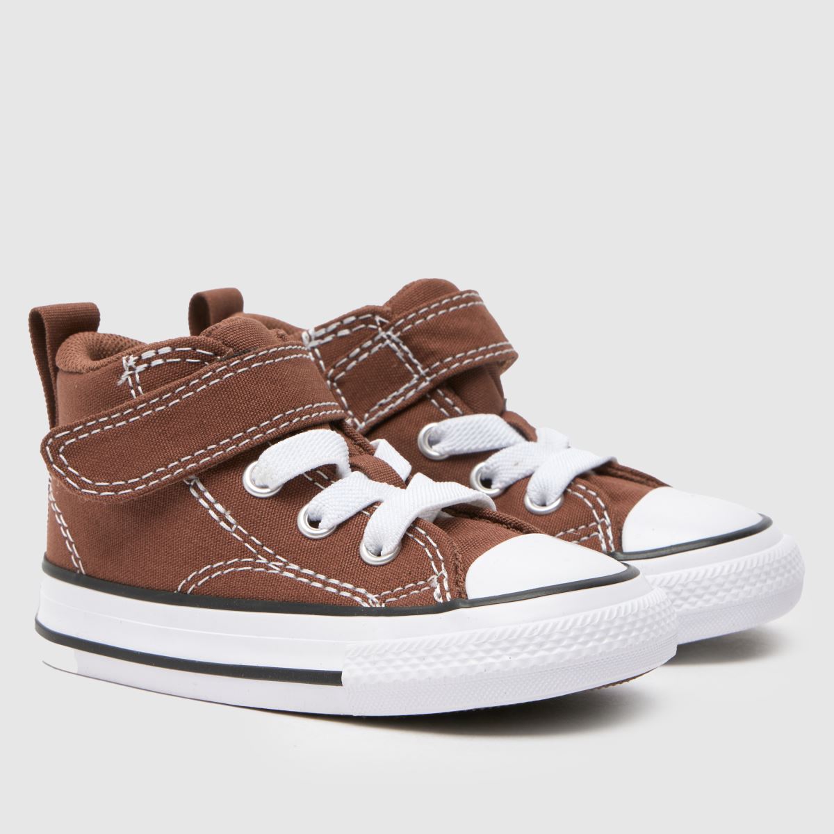 Converse bruna & vita All Star Malden Street V Pojkar Småbarnsskor