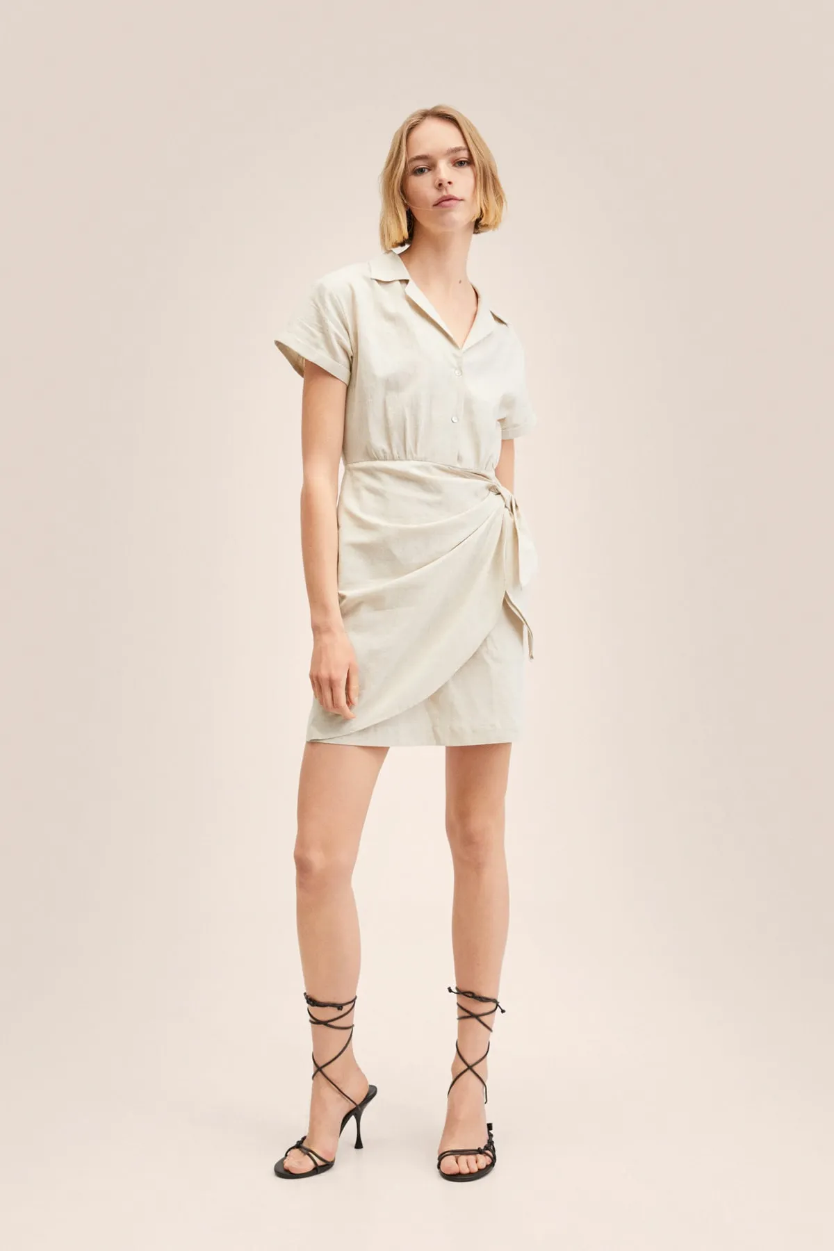 MANGO  Beiges Damenkleid 27097129