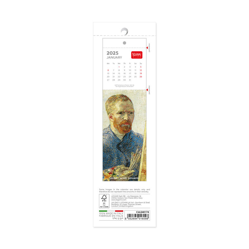 Záložkový kalendár 2025 - 5,5 x 18 cm