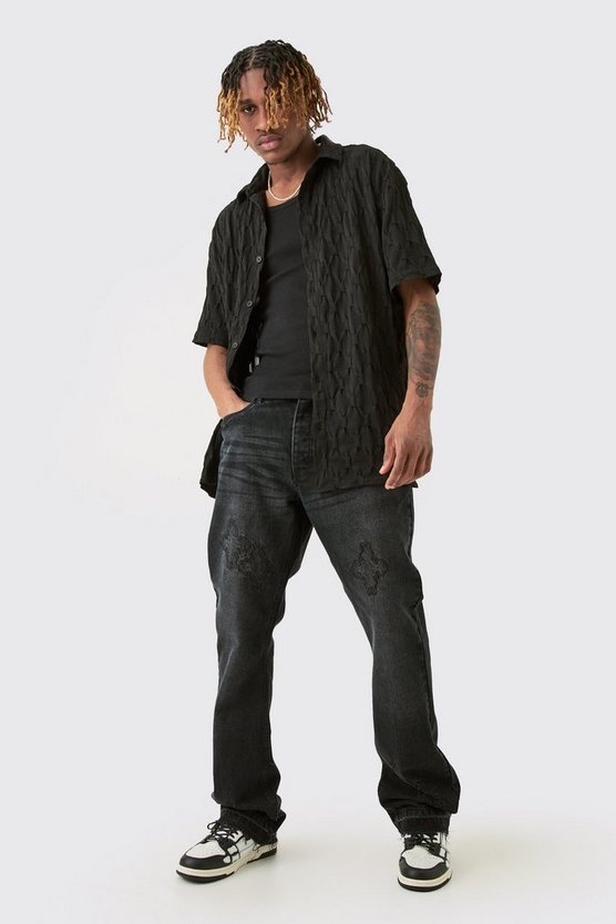 Tall Slim-Fit Jeans mit Kreuz-Applikation
