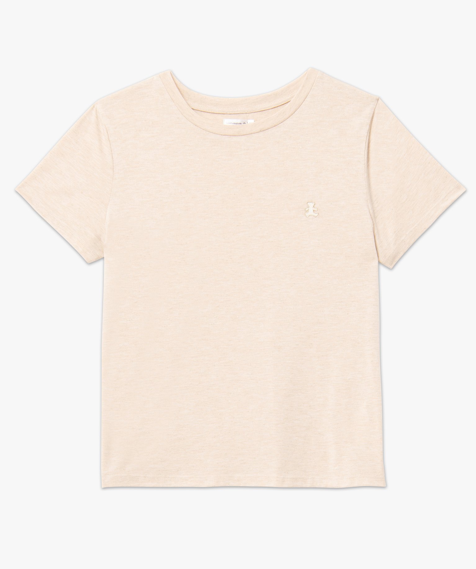 Tee-shirt femme à paillettes - LuluCastagnette beige | GEMO
