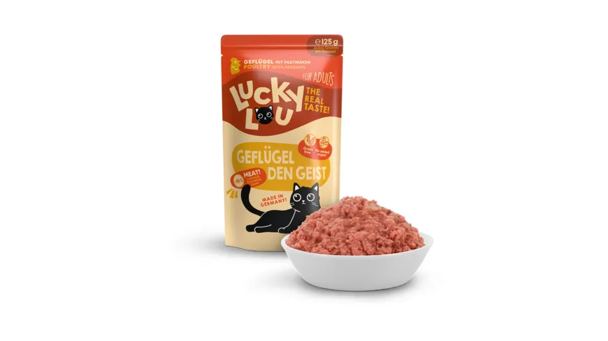 Lucky Lou Katzennassfutter Lifestage Adult Geflügel 125 g