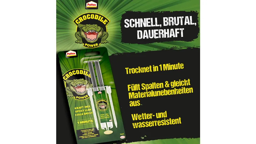 Pattex  Crocodile Power Kraft-Mix 1 Min Epoxidharz 11ml 11 ml