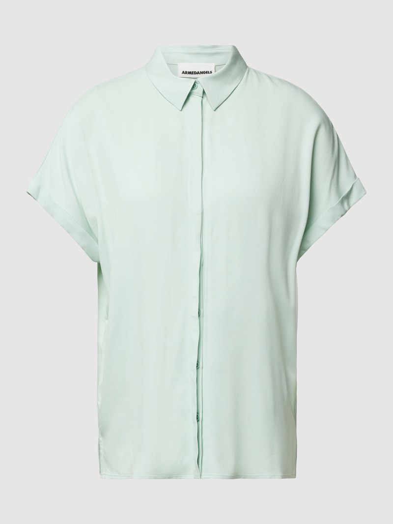 Bluse aus Viskose mit verdeckter Knopfleiste Modell 'ZONJAA' in mint