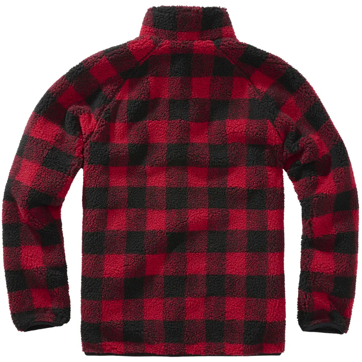 Teddyfleece Jacke rot-schwarz