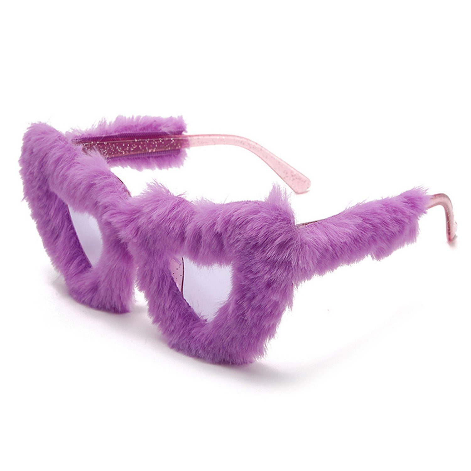FYLA Sonnenbrille Sonnenbrillen Lustige herzförmige Plüschsonnenbrille (2-St)