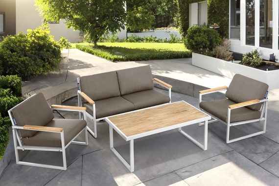 Konsimo Loungesofa TRIBO Gartensofa 2, abnehmbare Bezüge, wasser- und schmutzabweisende, pflegeleicht