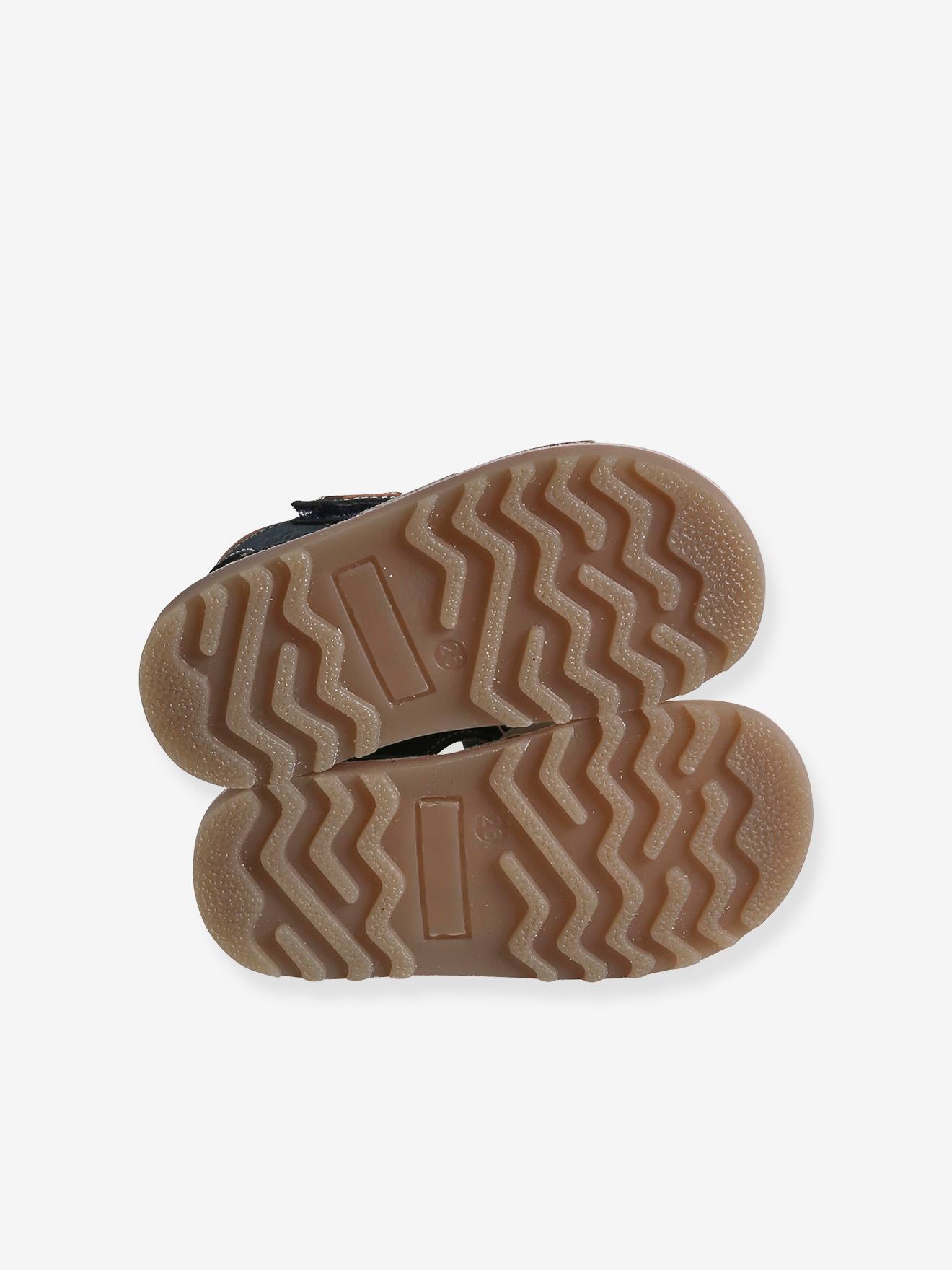 Vertbaudet Kinder Klett-Sandalen, Anziehtrick - set blau